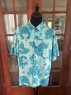 Walt Disney World Trader Mick's Surf Gear Hawaiian Shirt Cotton Sz XL Floral
